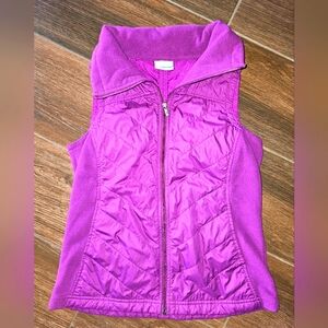 COLUMBIA PURPLE VEST JACKET TOP SZ Small